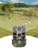 Trail Camera Wi-Fi 4K 48MP Night Vision 0.05s Motion Activated Security Cameras  