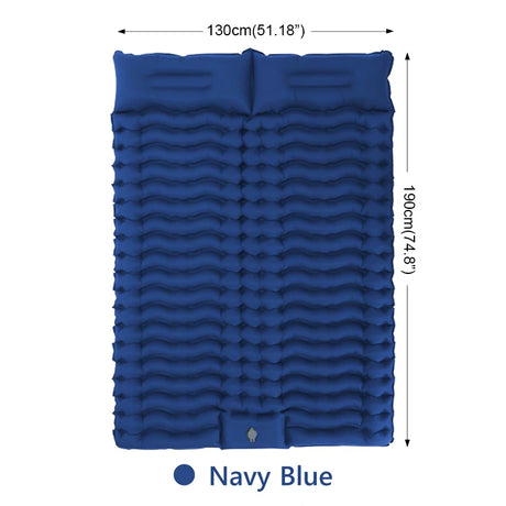 Ultra-Light Self-Inflating Double Mattress with Pillow Air Bed Camping Equipment  
