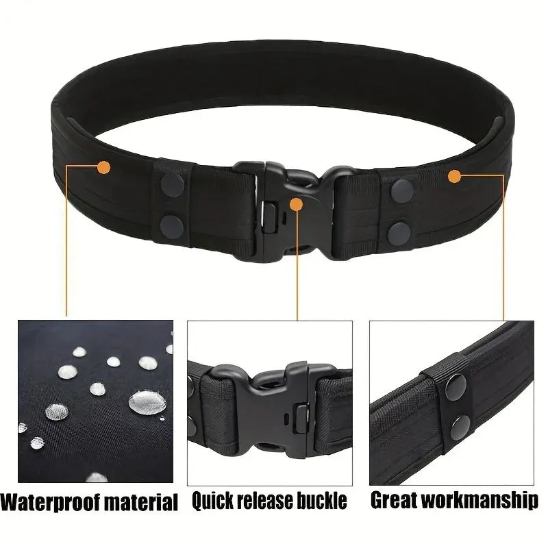 Unisex 130cm Canvas Belt-Quick-Release Outdoor Clothing  