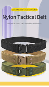 Unisex 130cm Canvas Belt-Quick-Release Outdoor Clothing  