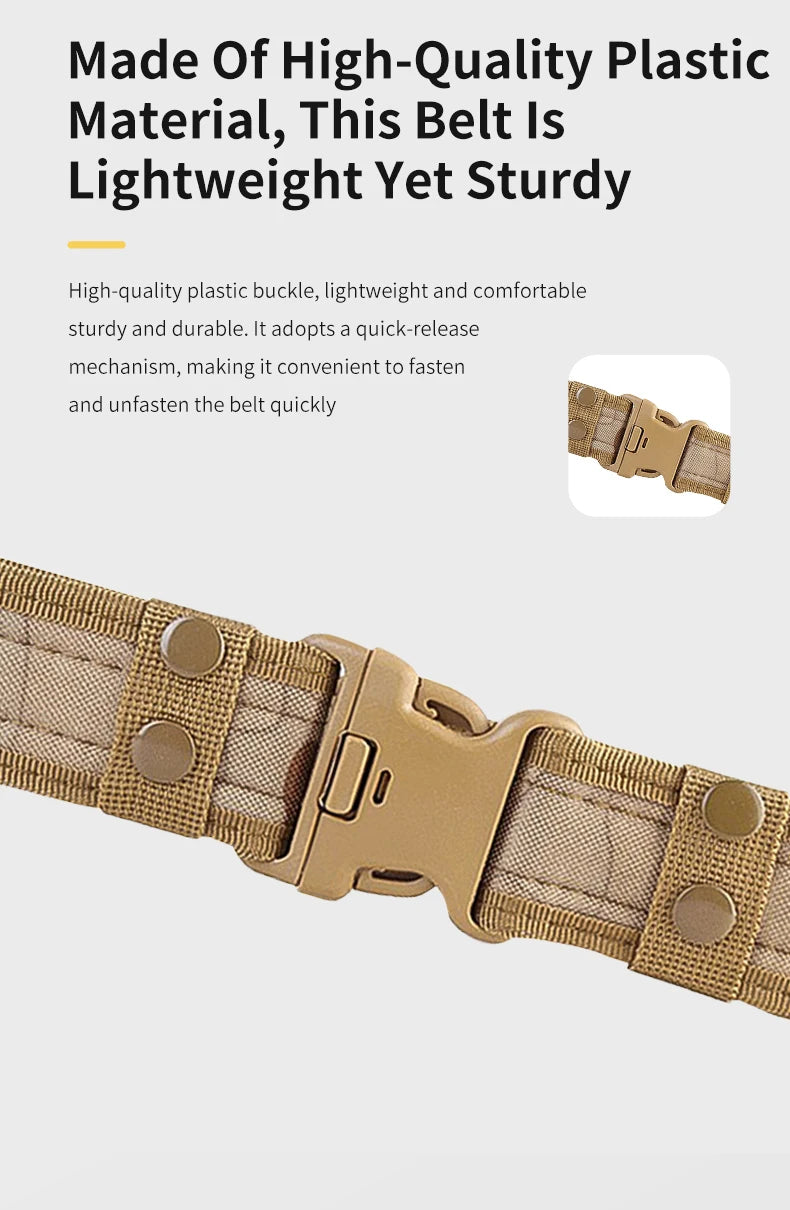 Unisex 130cm Canvas Belt-Quick-Release Outdoor Clothing  