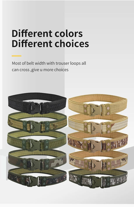 Unisex 130cm Canvas Belt-Quick-Release tacticle clothing  