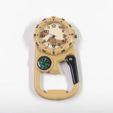 Versatile Carabineer Compass Watch Traditional Quartz Optics  