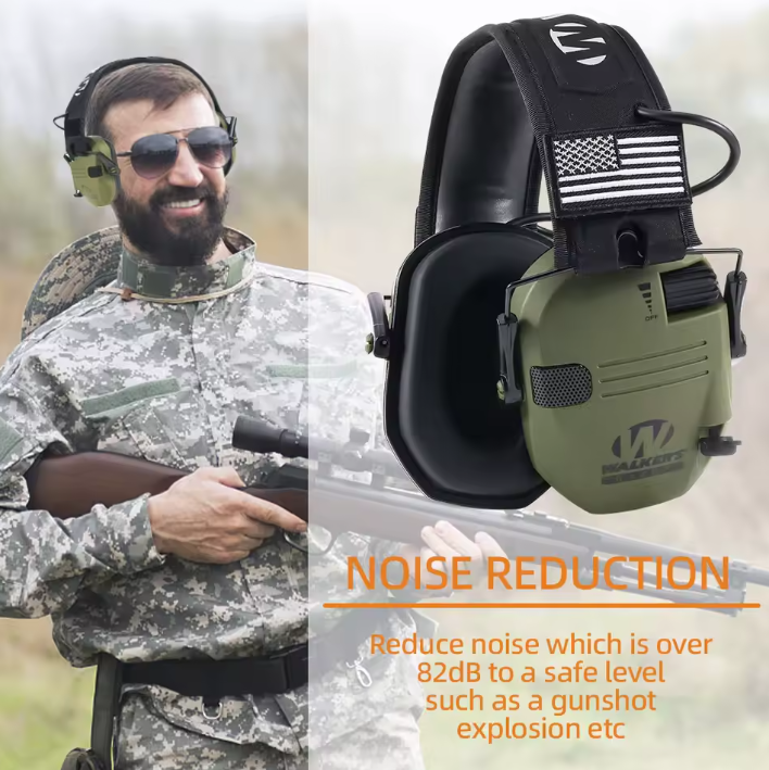 Walker Bluetooth Voice Amp Noise Reduction Hearing Protection Ear Muffs Hi-Vis & Safety  