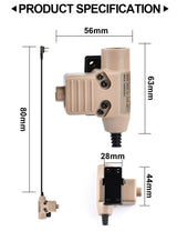 Walker U94 PTT 7.0 Plug Headset Adapters Eyes Ears & Hands  