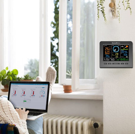 WiFi Weather Station Thermo Barometer Wind Wind Power Vertical  