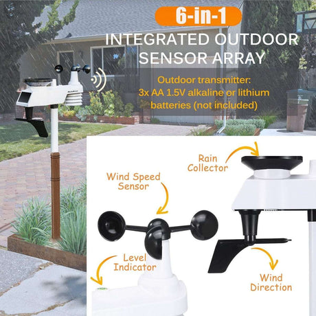 WiFi Weather Station Thermo Barometer Wind Wind Power Vertical  