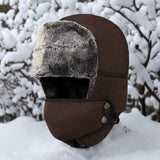 Winter Warm & Windproof Mask Pilot Hat Wool Beany Thermal & Wool Beanies  