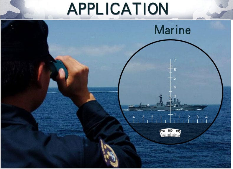 Boshile 10x50 Marine Binoculars Compass & Rangefinder Binoculars  