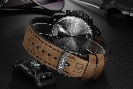CURREN 8314 Waterproof Sport Watch Genuine Leather Watchs  