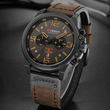 CURREN 8314 Waterproof Sport Watch Genuine Leather Smart Watches  