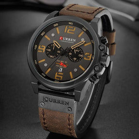 CURREN 8314 Waterproof Sport Watch Genuine Leather Smart Watches  