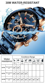 CURREN 8355 Luxury Sports Quartz Waterproof Watchs  