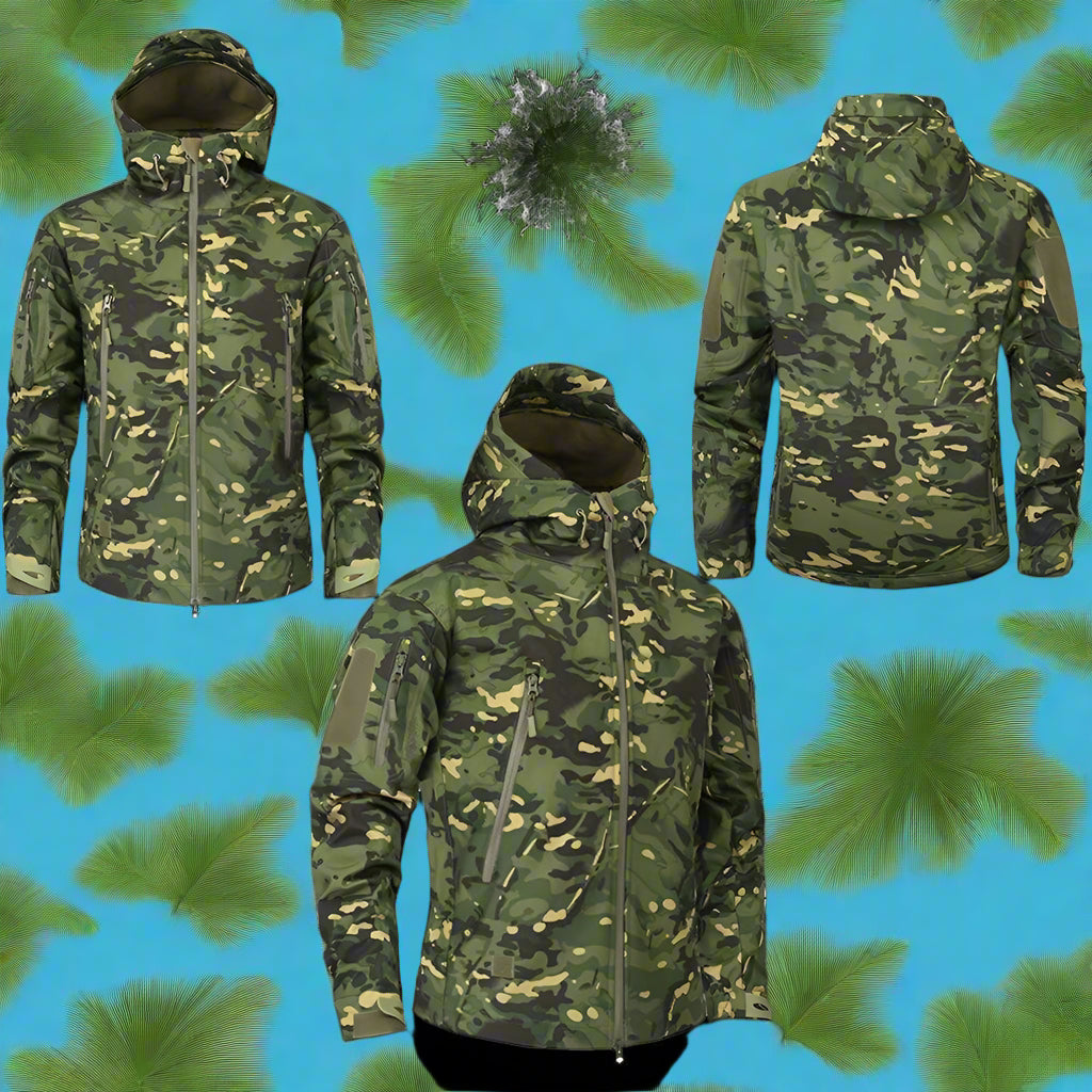 Camouflage Fleece Jacket Windbreaker Outdoor Clothing  