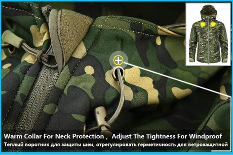 Camouflage Fleece Jacket Windbreaker Outdoor Clothing  