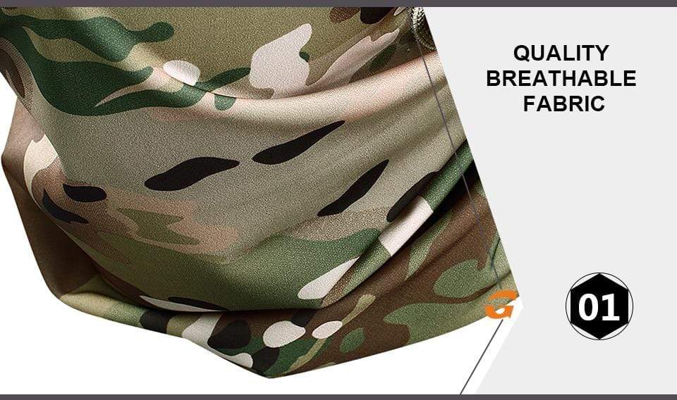 Camouflage Neck &  Face Sun Germ Shield Outdoor Clothing  