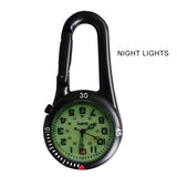 Carabiner Compass Watch Black or Silver Optics  
