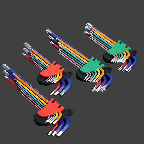 Colour Coded Torx & Hex Head Allen Key Set tools  