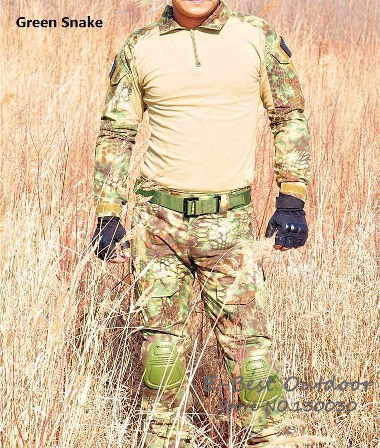 Combat Shirt + Cargo Pants Knee Pads tacticle clothing  