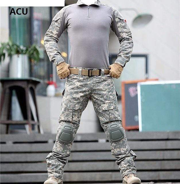Combat Shirt + Cargo Pants Knee Pads tacticle clothing  