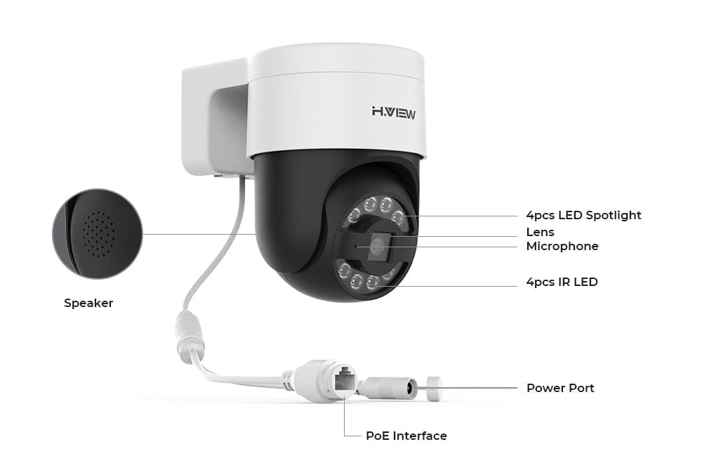 H.View AI Human Detect Security Camera Security Cameras  