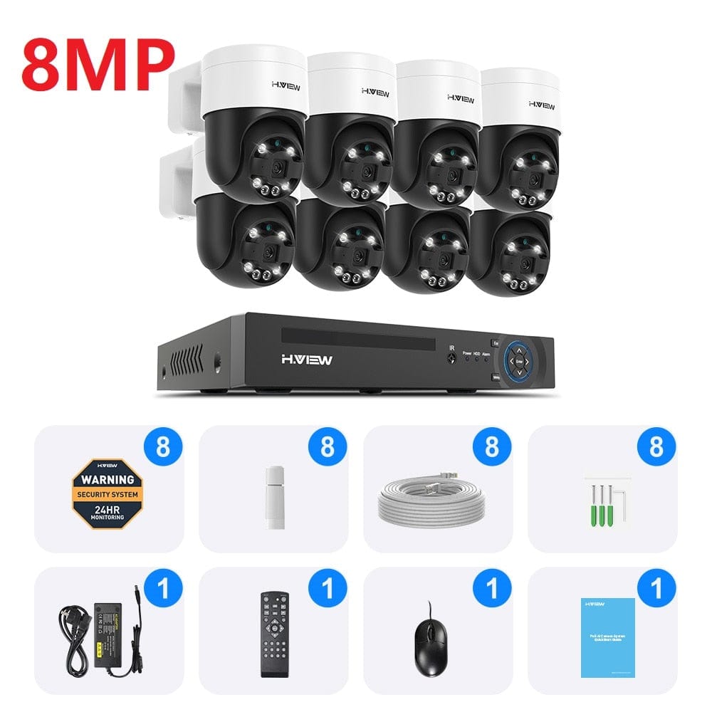 H.View AI Human Detect Security Camera Security Cameras  