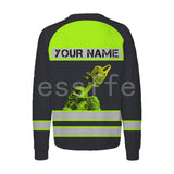 Hi Vis Hoodie Sweat Shirt Black/yellow Hi-Vis & Safety  