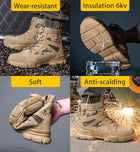 Impact Proof Outdoor Mens Tan Work Boots Adventure Footware  
