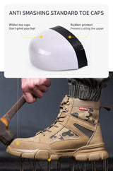 Impact Proof Outdoor Mens Tan Work Boots Adventure Footware  