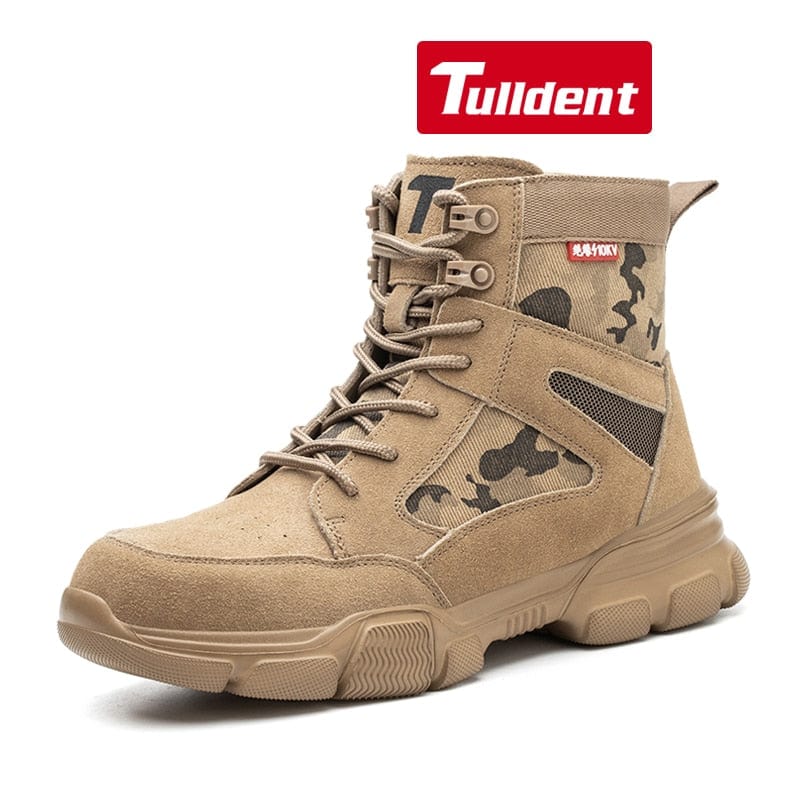 Impact Proof Outdoor Mens Tan Work Boots Adventure Footware  