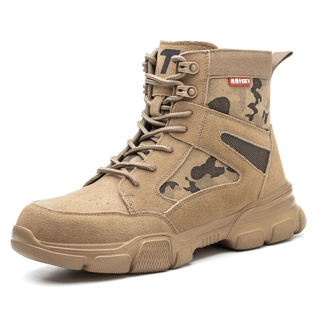 Impact Proof Outdoor Mens Tan Work Boots Adventure Footware  