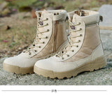 Mens Tactical Boots Breathable Leather & Mesh Adventure Footwear  