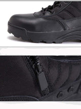 Mens Tactical Boots Breathable Leather & Mesh Adventure Footwear  