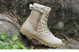 Mens Tactical Boots Breathable Leather & Mesh Adventure Footwear  