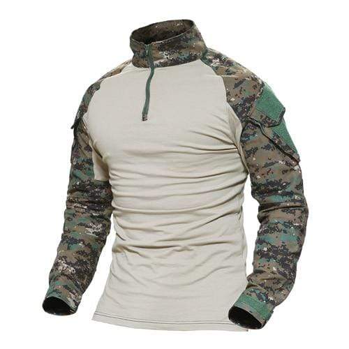 Multicam Military Men Long Sleeve Shirt Outdoor Clothing  