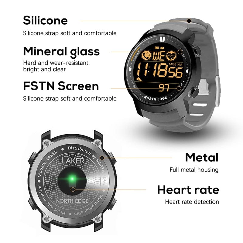 NORTH EDGE - LAKER Smart Watch BT Android IOS Smart Watches  