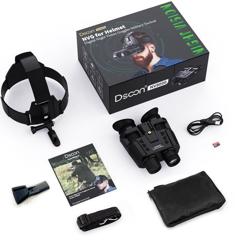 NV8000 Night Vision Google Binoculars Head mountable Infrared Optics  