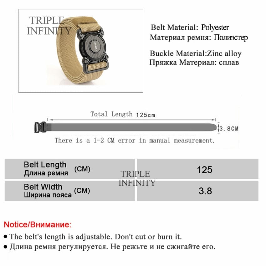 New Rotary Quick Release Metal Buckle Belts tacticle clothing  