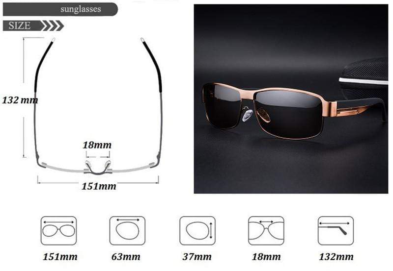 Pilot Polarized Sunglasses  + Case Optics  