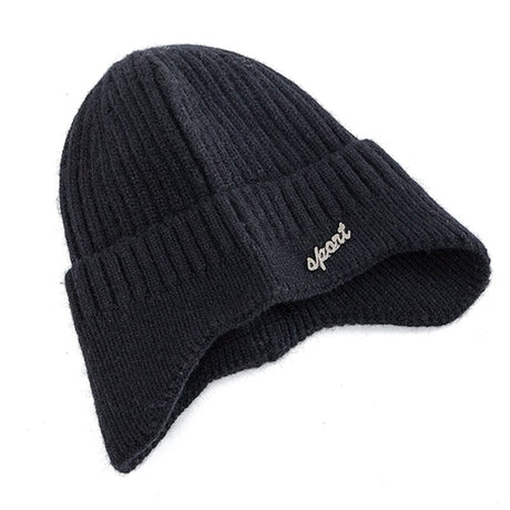 Unisex Winter Wool Beanie with Protectave Earflaps Thermal & Wool Beanies  