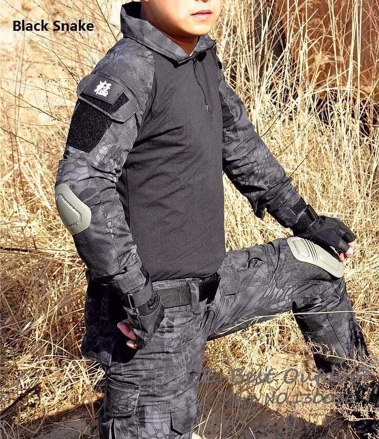 Combat Shirt + Cargo Pants Knee Pads tacticle clothing BushLine   
